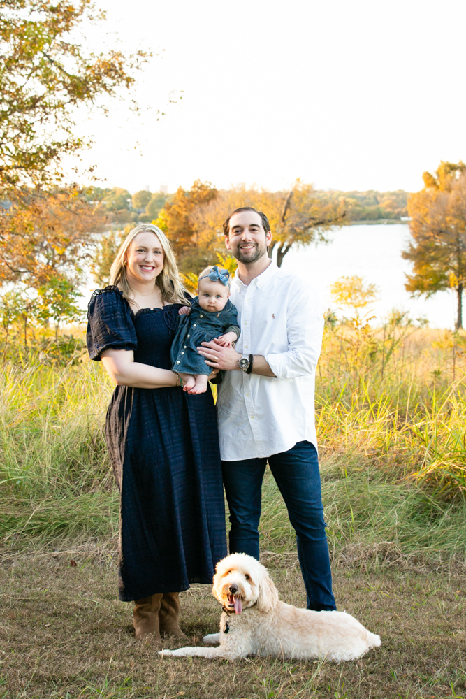 The Alagha family during a mini session at White Rock Lake in Dallas