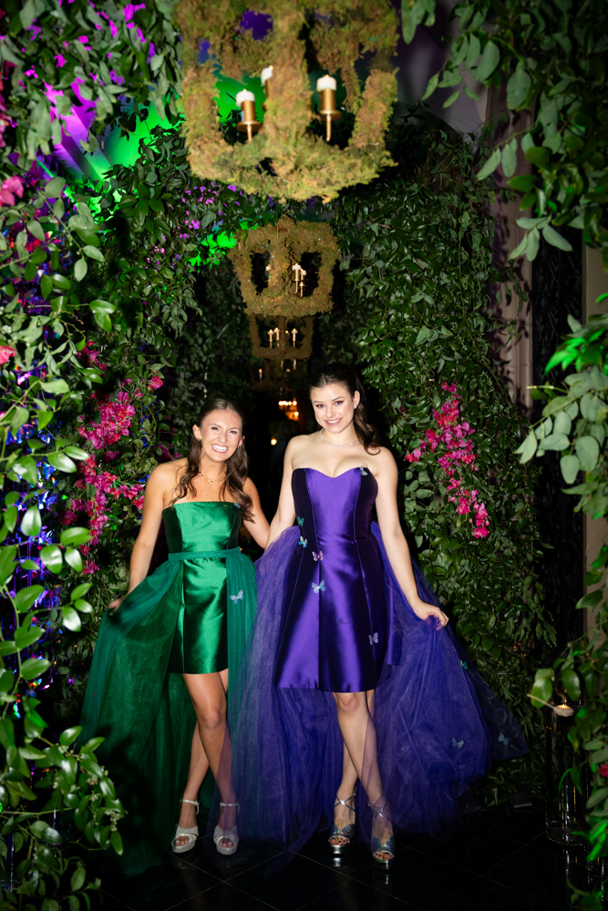 Butterfly and floral details at the Fort Worth Club debutante ball