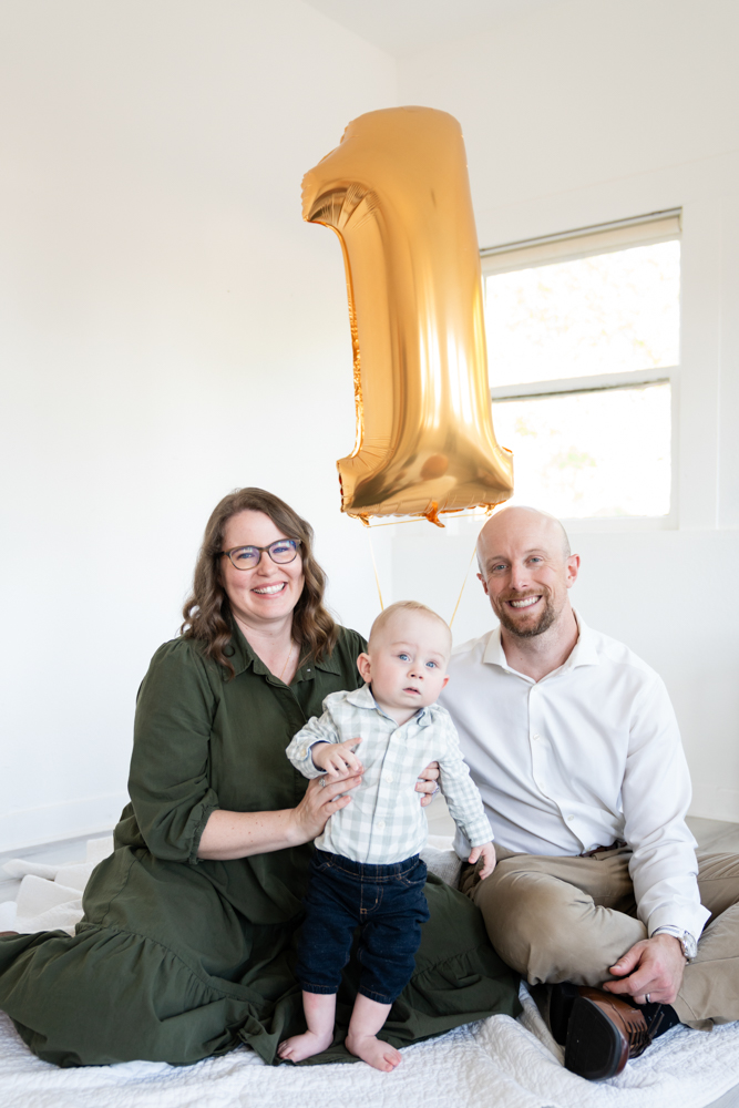 Studio one-year portraits in Fort Worth at Lightly Photography