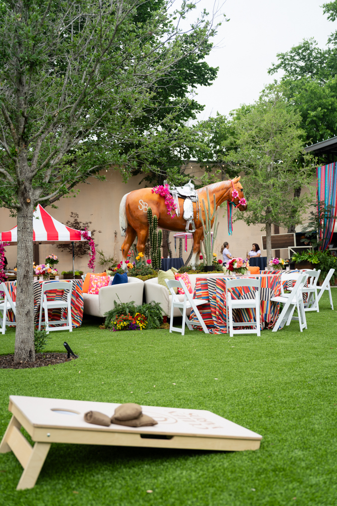 Ava's colorful western graduation party at Cullen Yards in Fort Worth
