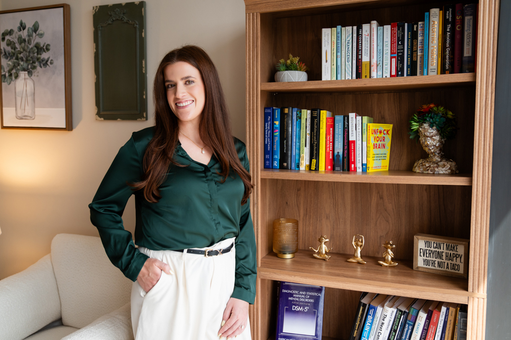 An in-office headshot session in Fort Worth